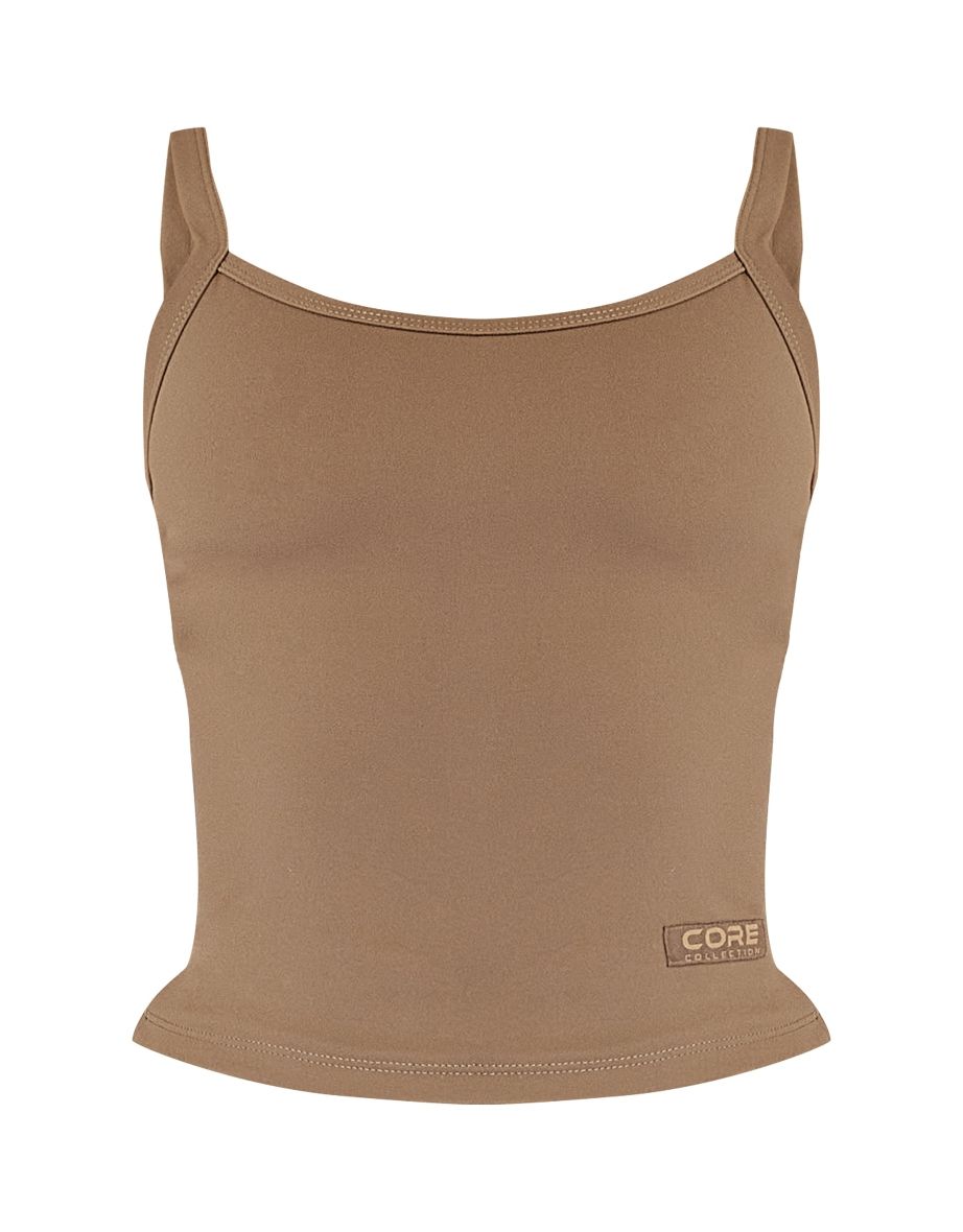 Petite Chocolate Core Collection Tab Contour Sculpt Cami Strap Top - 4
