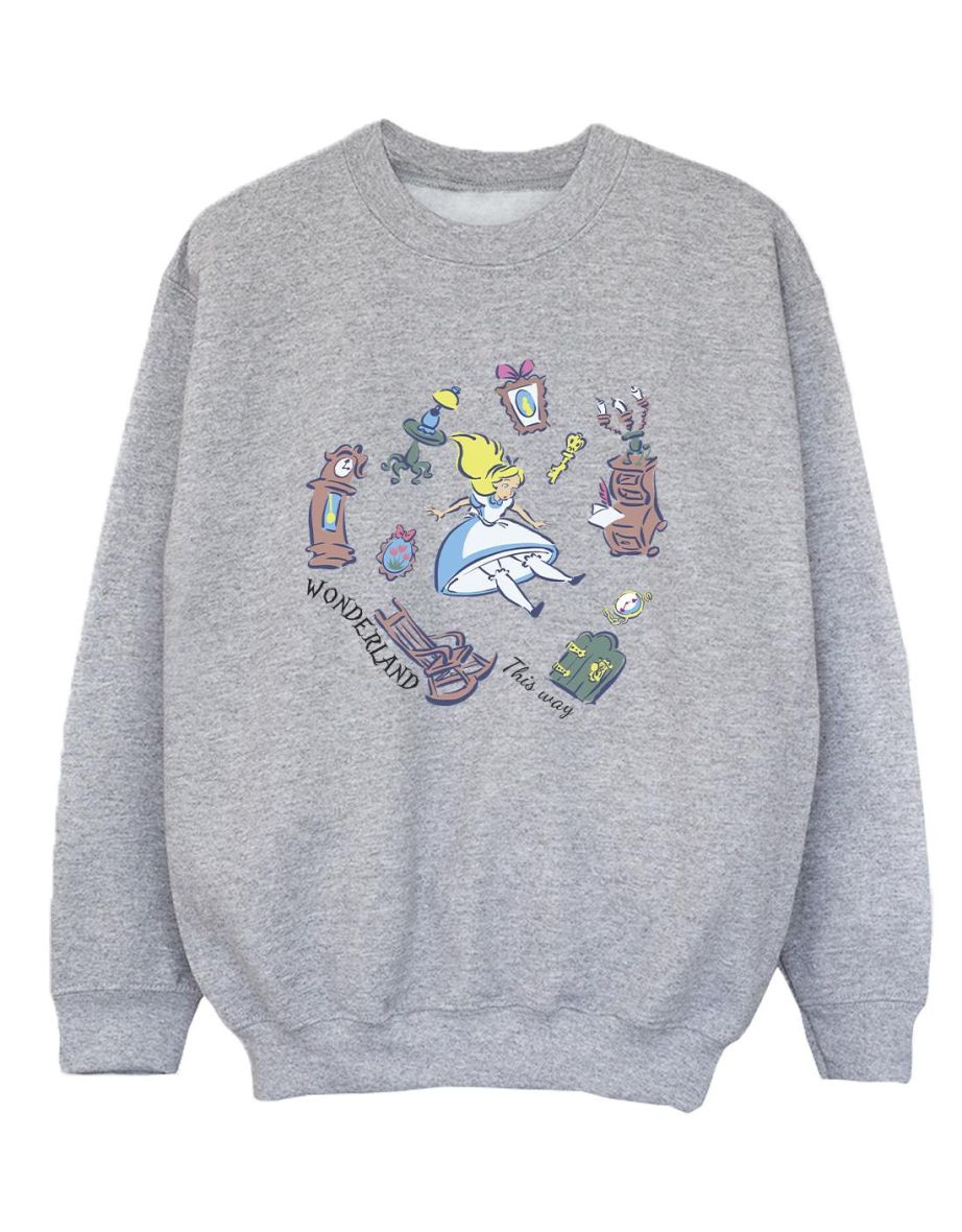 Disney Boys Alice In Wonderland Falling Sweatshirt - 1