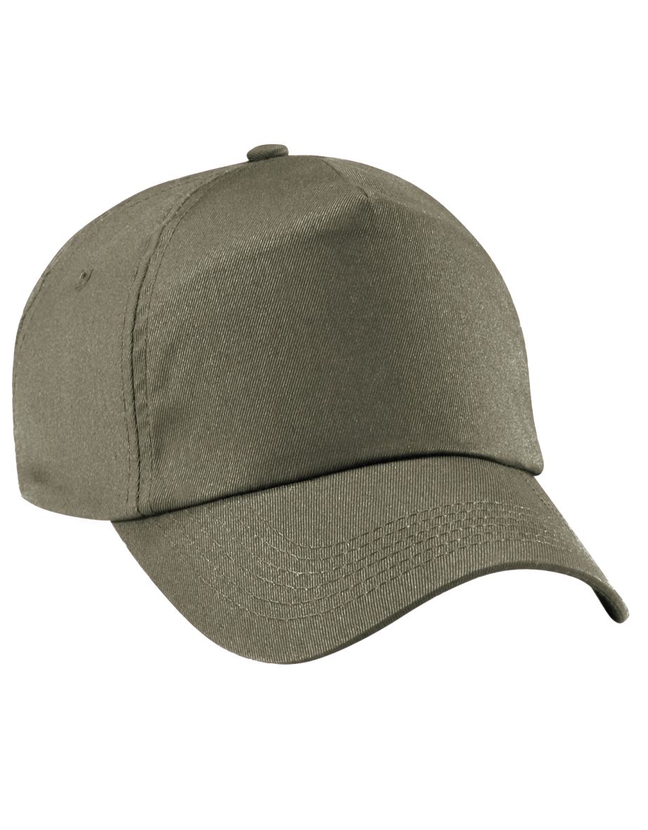 Beechfield Unisex Plain Original 5 Panel Baseball Cap - Olive Green