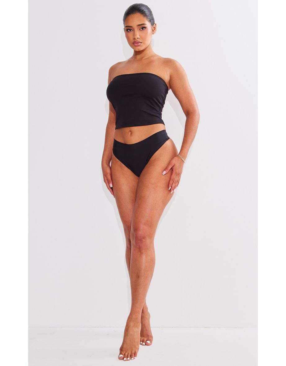 Shape Black Sculpted Longline Bandeau