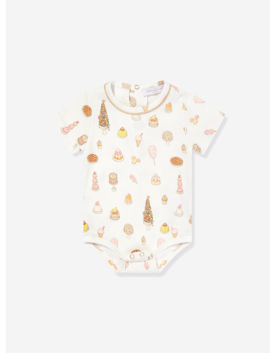 Baby Classic Ballons Bodysuit in White