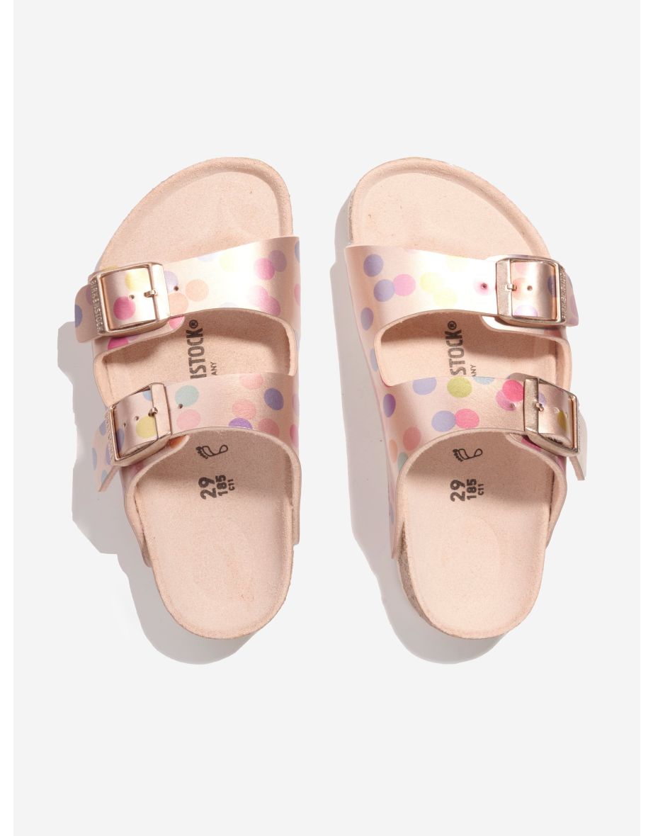 Girls Arizona Metallic Dots Sandals in Copper - 3
