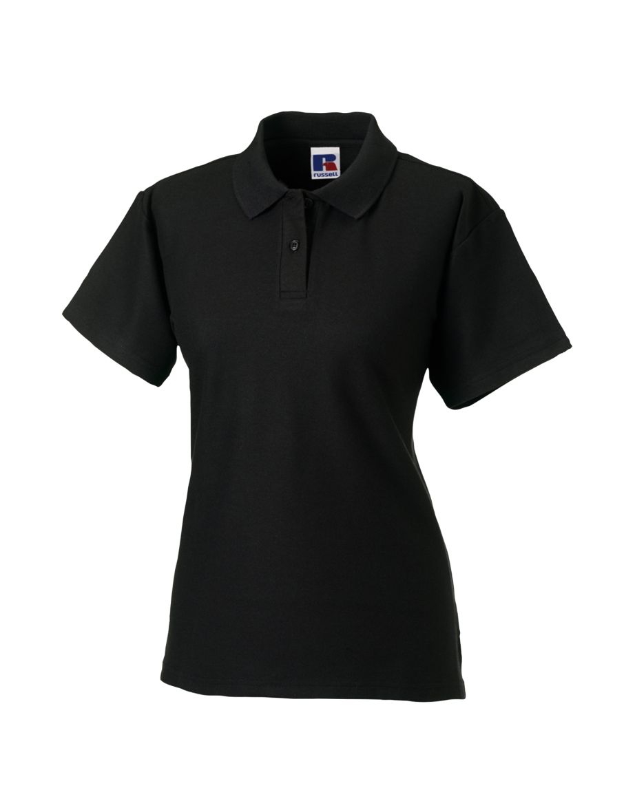 Jerzees Colours Ladies 65/35 Hard Wearing Pique Short Sleeve Polo Shirt - Black