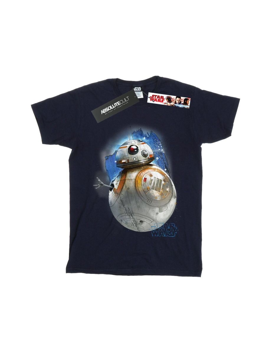 Star Wars: The Last Jedi Girls BB-8 Brushed T-Shirt - Navy Blue