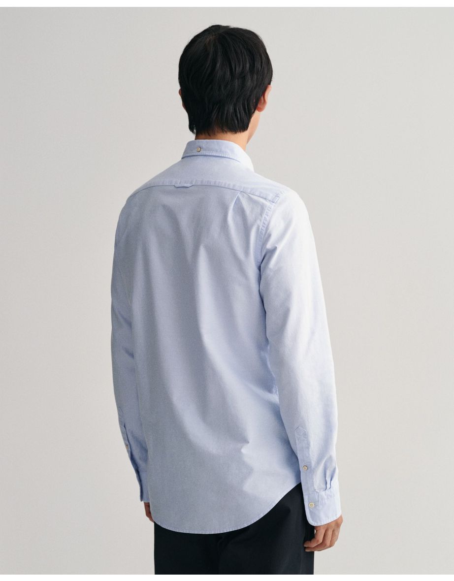 Men's Gant Slim Fit Oxford Shirt in Blue - 3