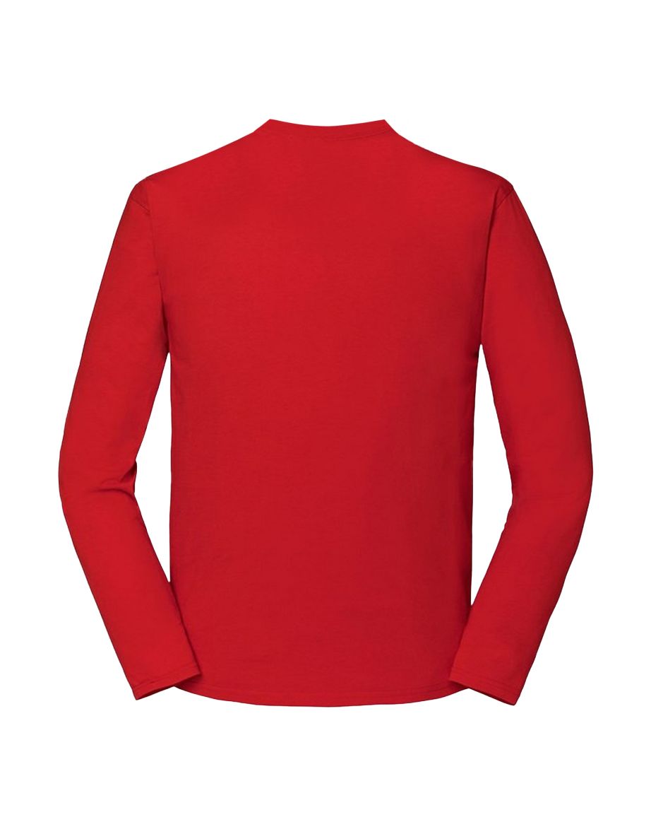 Fruit of the Loom Mens Iconic 195 Premium Ringspun Cotton Long-Sleeved T-Shirt - Red - 1