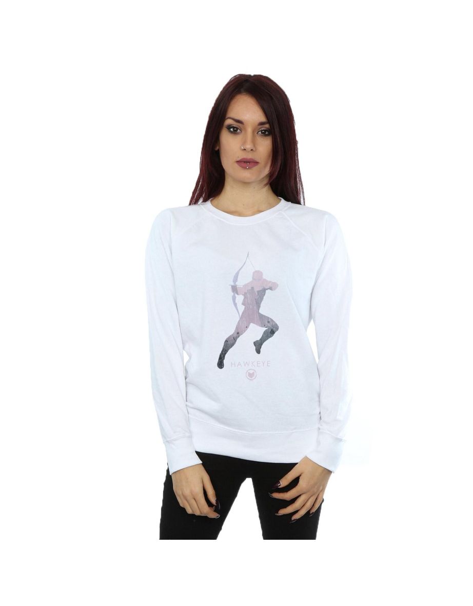 Marvel Womens/Ladies Hawkeye Silhouette Sweatshirt - White