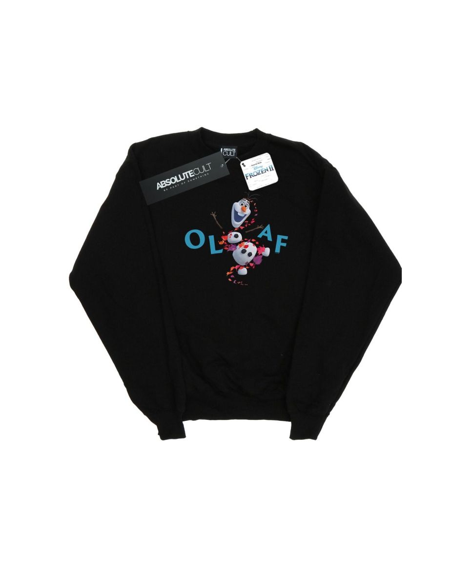 Disney Boys Frozen 2 Olaf Leaf Jump Sweatshirt - Black