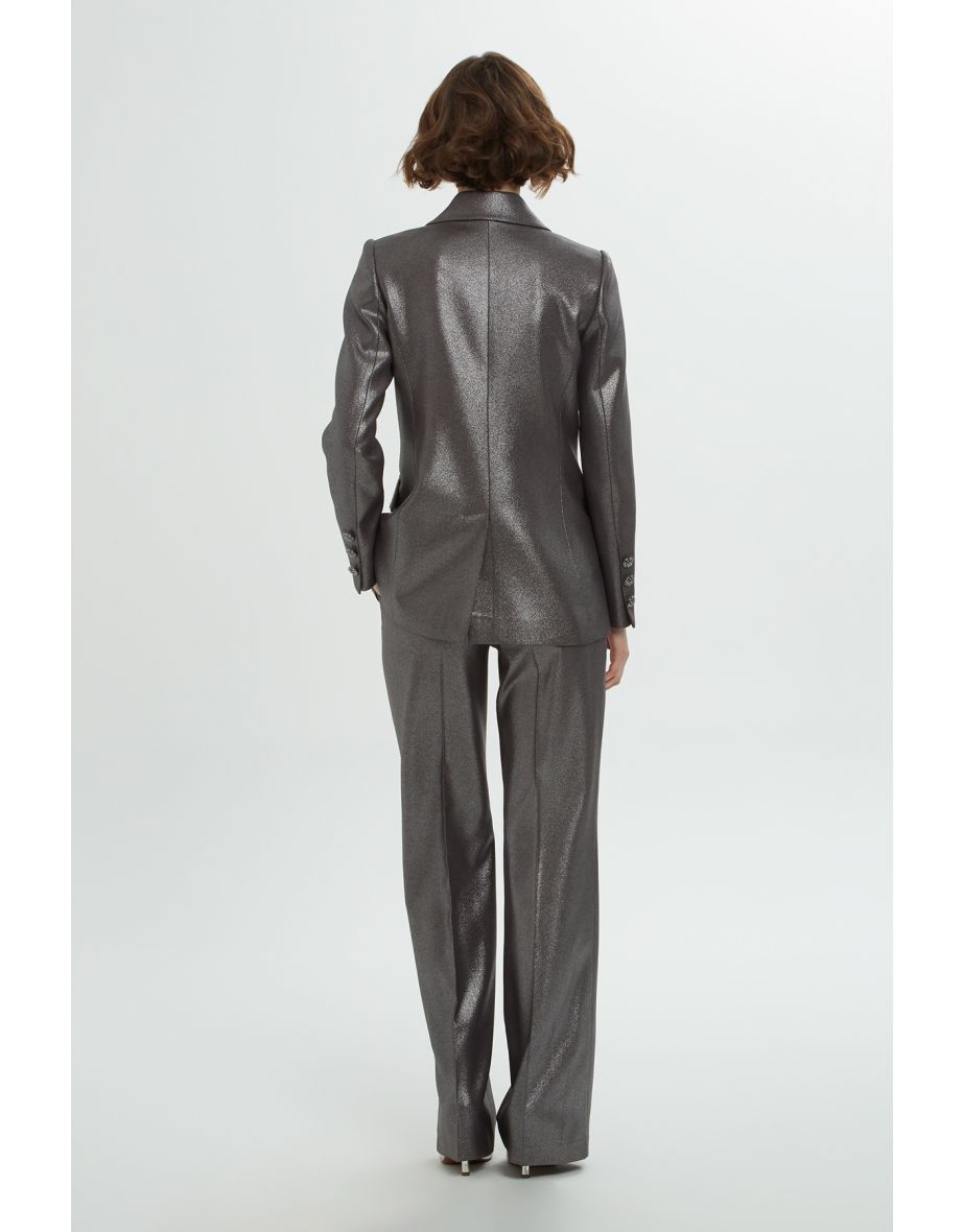 Metallic Grey Shiny Suit - 5