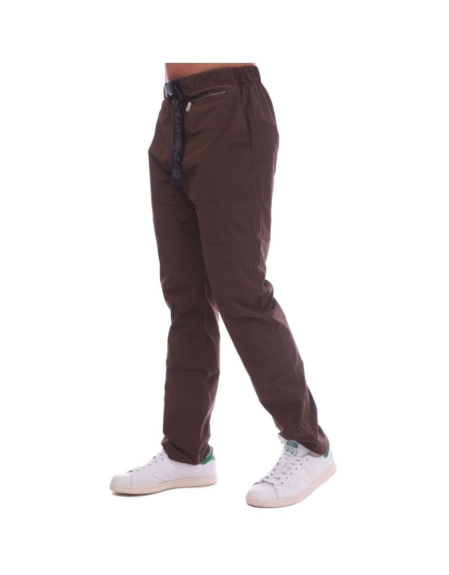 Men's Off White Industrial Casual Pants in Brown