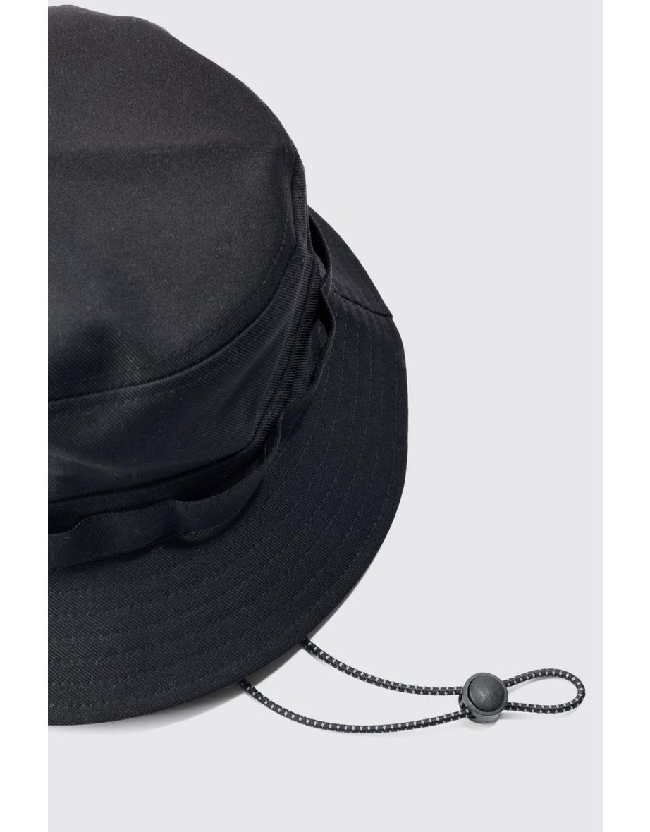 Fisherman Style Bucket Hat In Black - black - 3