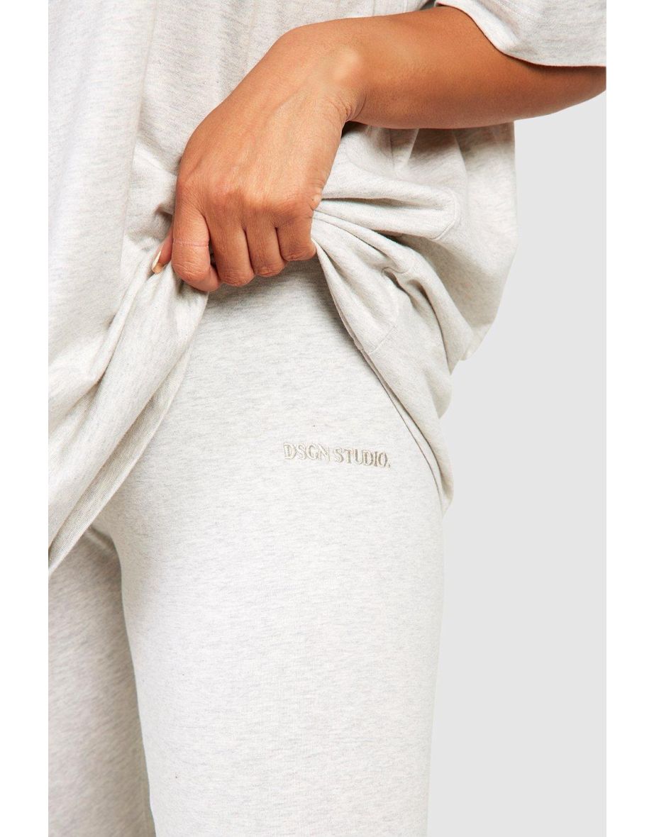 Plus Oversized T-shirt And Legging Set - ash grey - 3