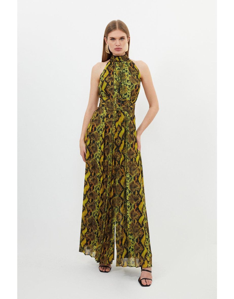 Karen millen snake print hot sale jumpsuit