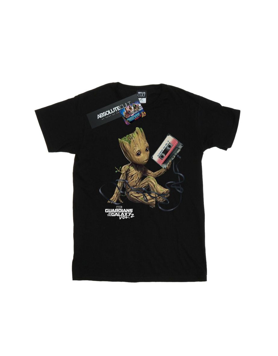 Marvel Boys Guardians Of The Galaxy Groot Tape T-Shirt - Black - 1