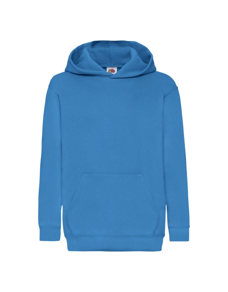 Fruit Of The Loom Childrens Unisex Hooded Sweatshirt / Hoodie - Azure Blue