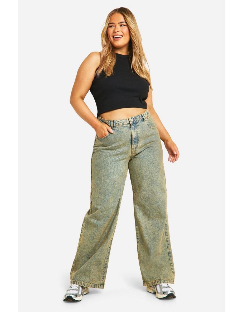 Plus Basics High Waisted Boyfriend Jeans