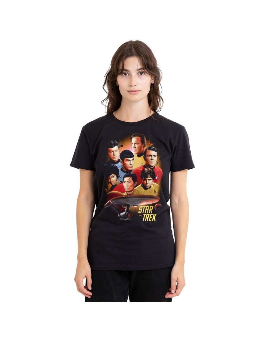 Star Trek Unisex Adult Heart of the Enterprise T-Shirt - Black