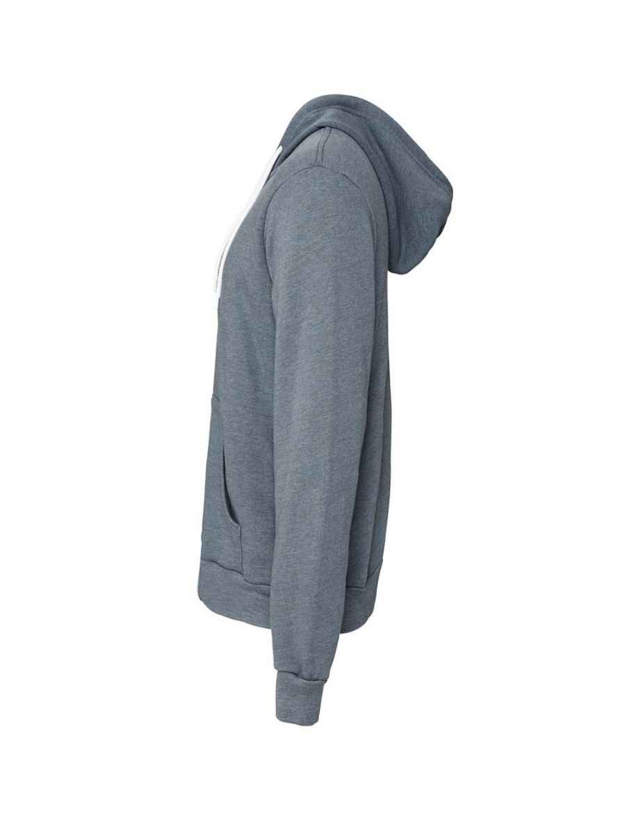 Bella + Canvas Adults Unisex Full Zip Hoodie - Slate Heather - 2