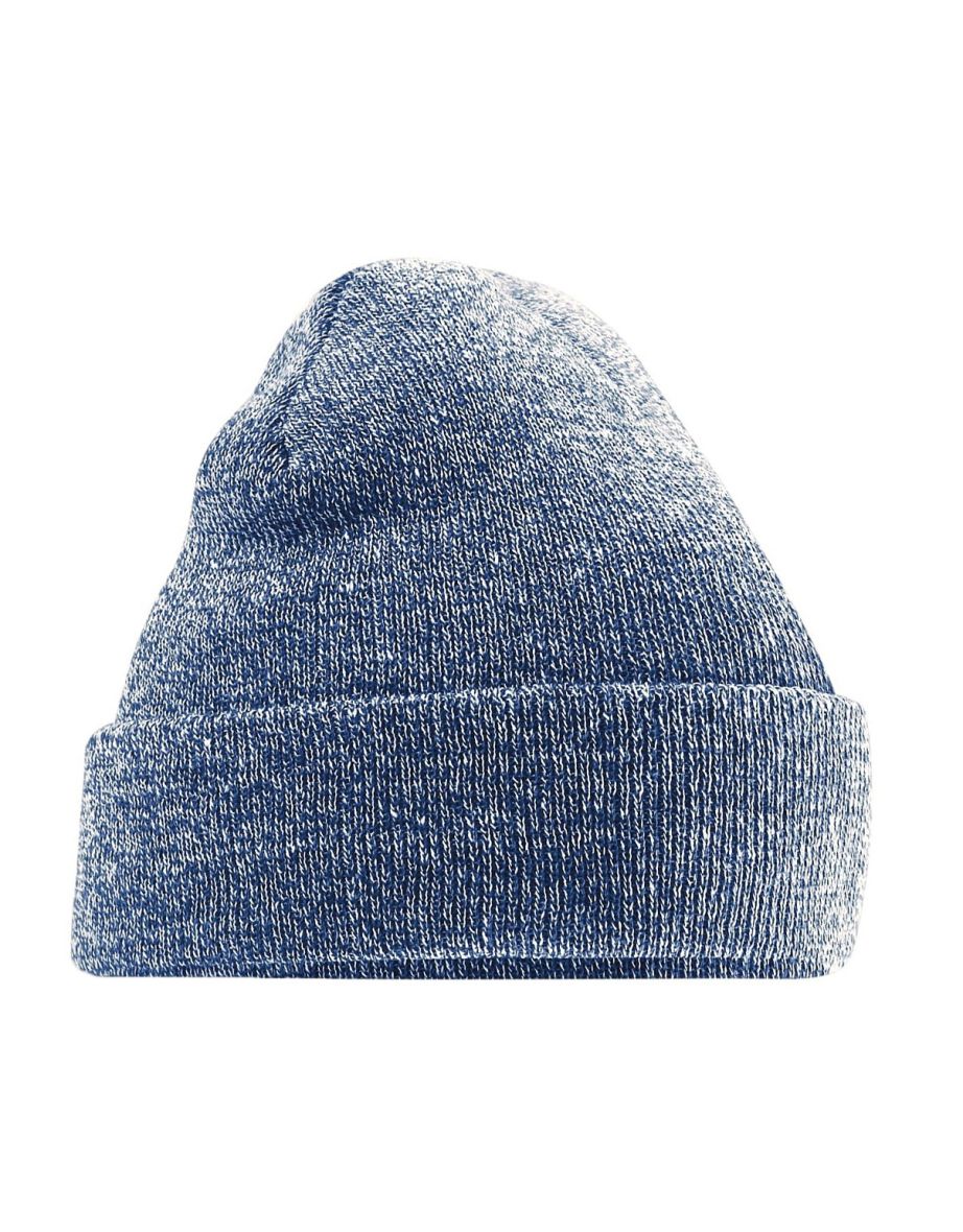 Beechfield Soft Feel Knitted Winter Hat - Heather Navy