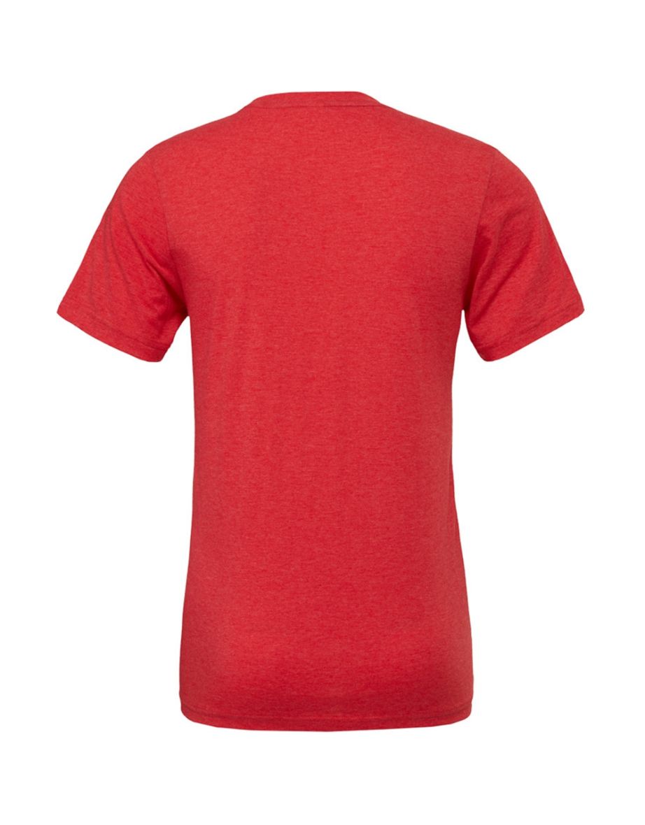Canvas Mens Triblend Crew Neck Plain Short Sleeve T-Shirt - Red Triblend - 1