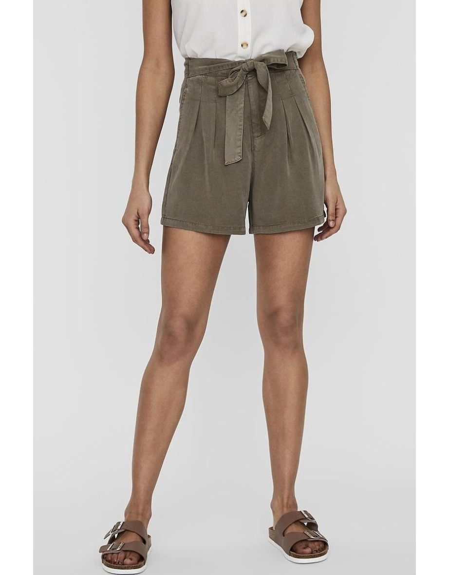 Tie-Waist Paperbag Shorts