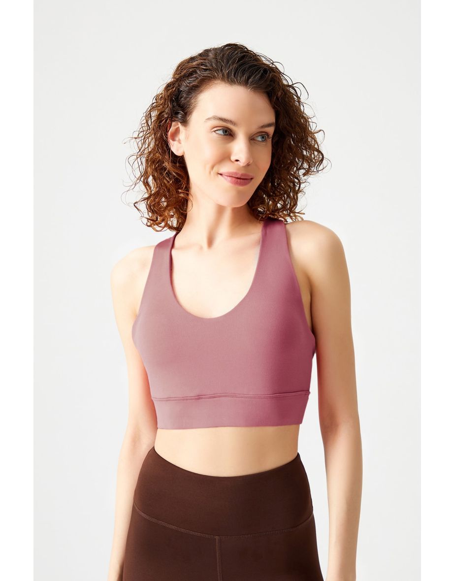 Sports Bra - Pink - Plain