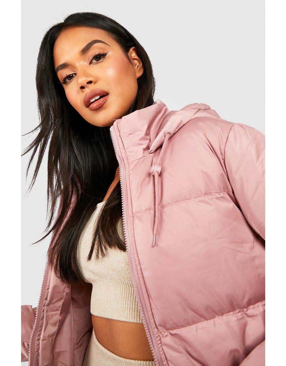 Dusky pink shop puffer jacket