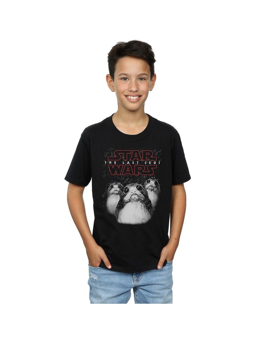 Star Wars: The Last Jedi Boys Porg Cotton T-Shirt - Black