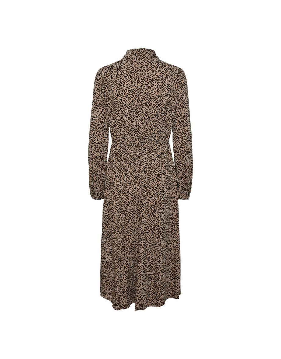 Midi Shirt Dress in Leopard Print - 5