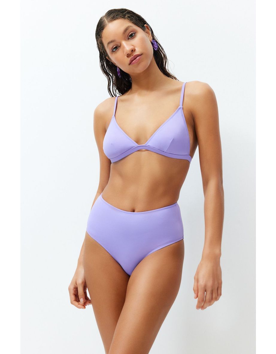 Lilac High Waist Bikini Bottom