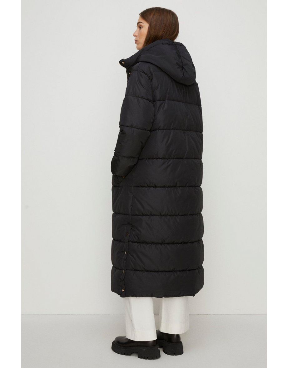 Zip Through Longline Puffer Coat - 2