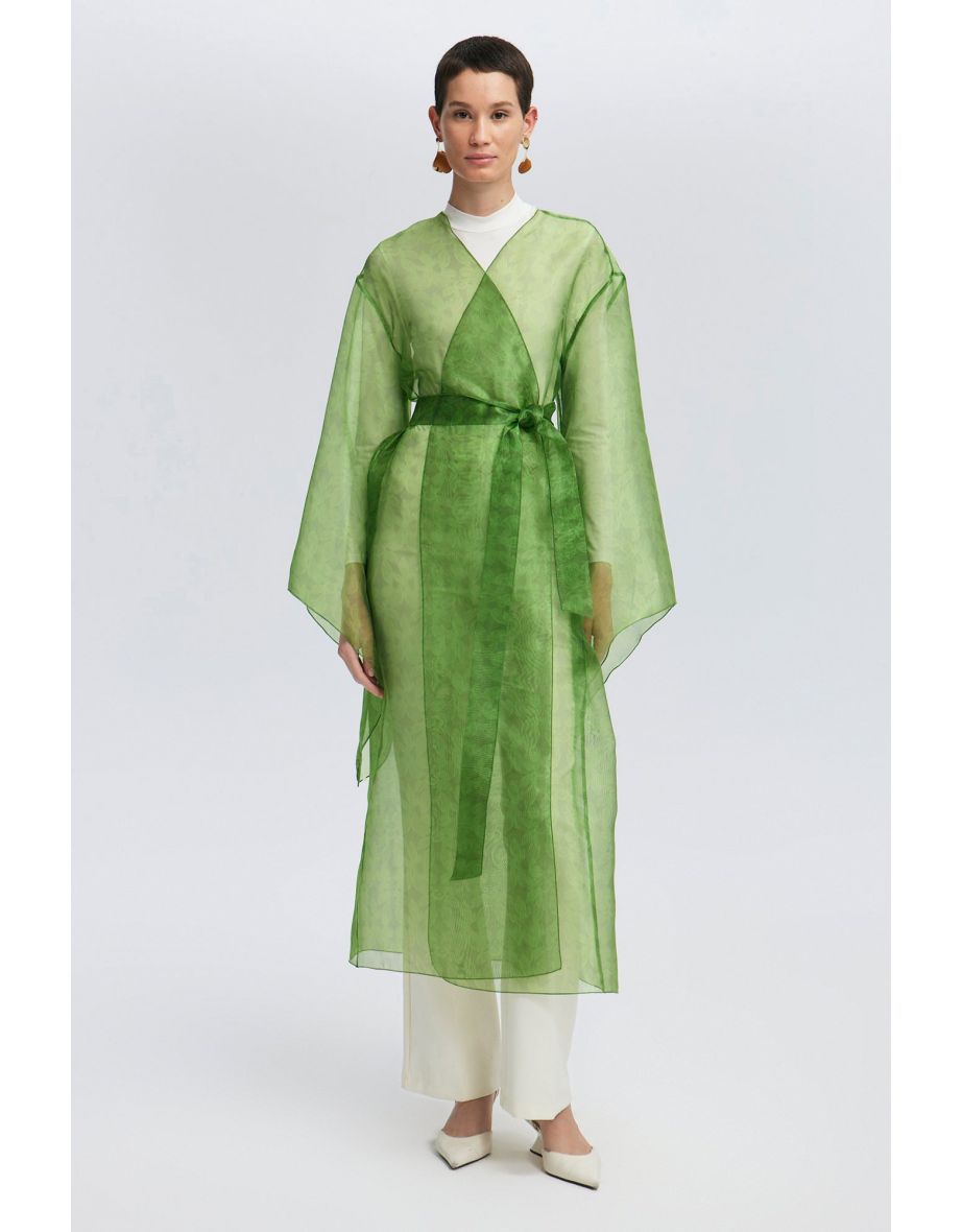 JACQUARD ORGANZA KIMONO