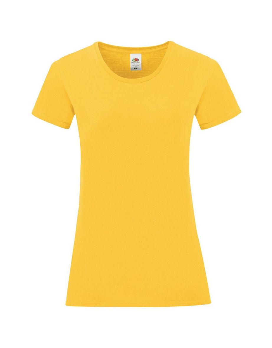 Fruit of the Loom Womens/Ladies Iconic T-Shirt - Sunflower