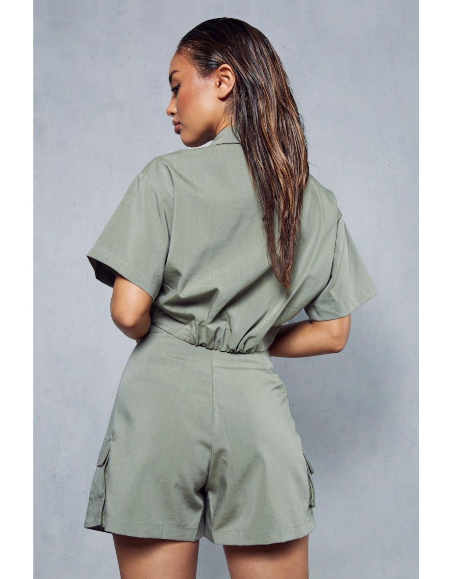 Miss Joslin Boxy Ruched Cropped Shirt - 3