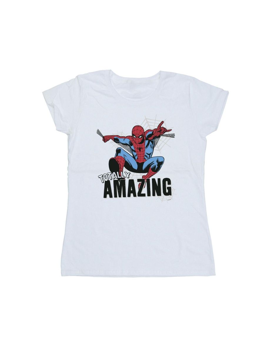 Marvel Womens/Ladies Spider-Man Amazing Cotton T-Shirt - White - 1