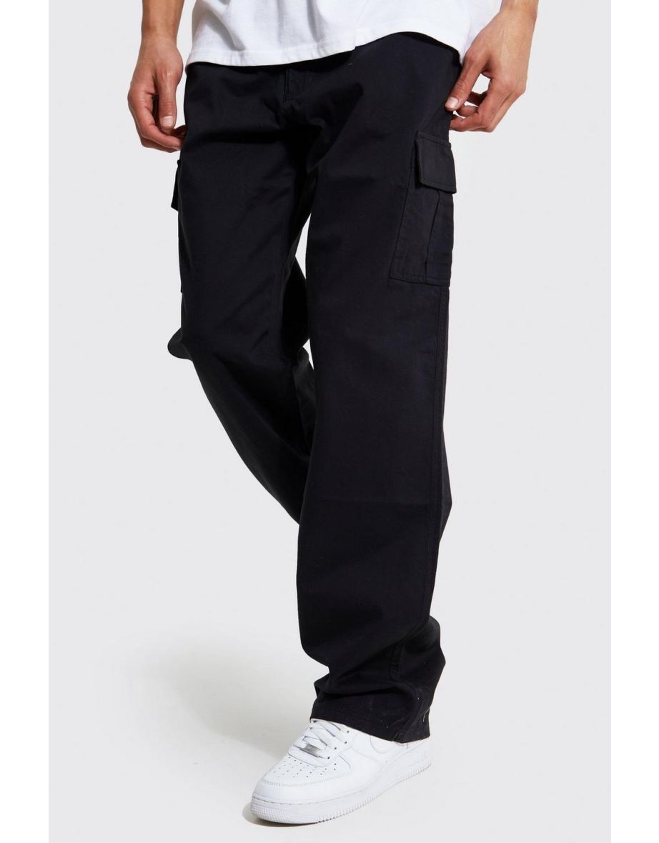 Relaxed Fit Cargo trousers - Black - Men | H&M