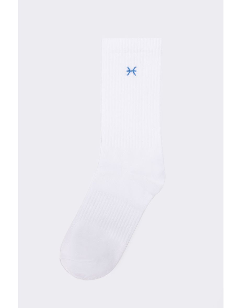 EMBROIDERED STAR SIGN SOCK