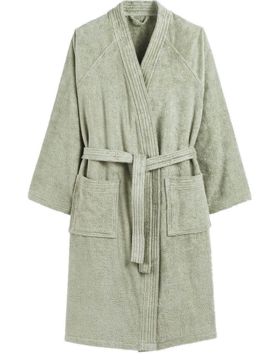 Kimono-Style 100% Cotton Towelling Bathrobe