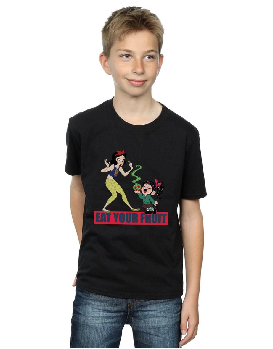 Shop Disney Boys Wreck It Ralph Eat Your Fruit T Shirt Black Online in Bahrain VogaCloset