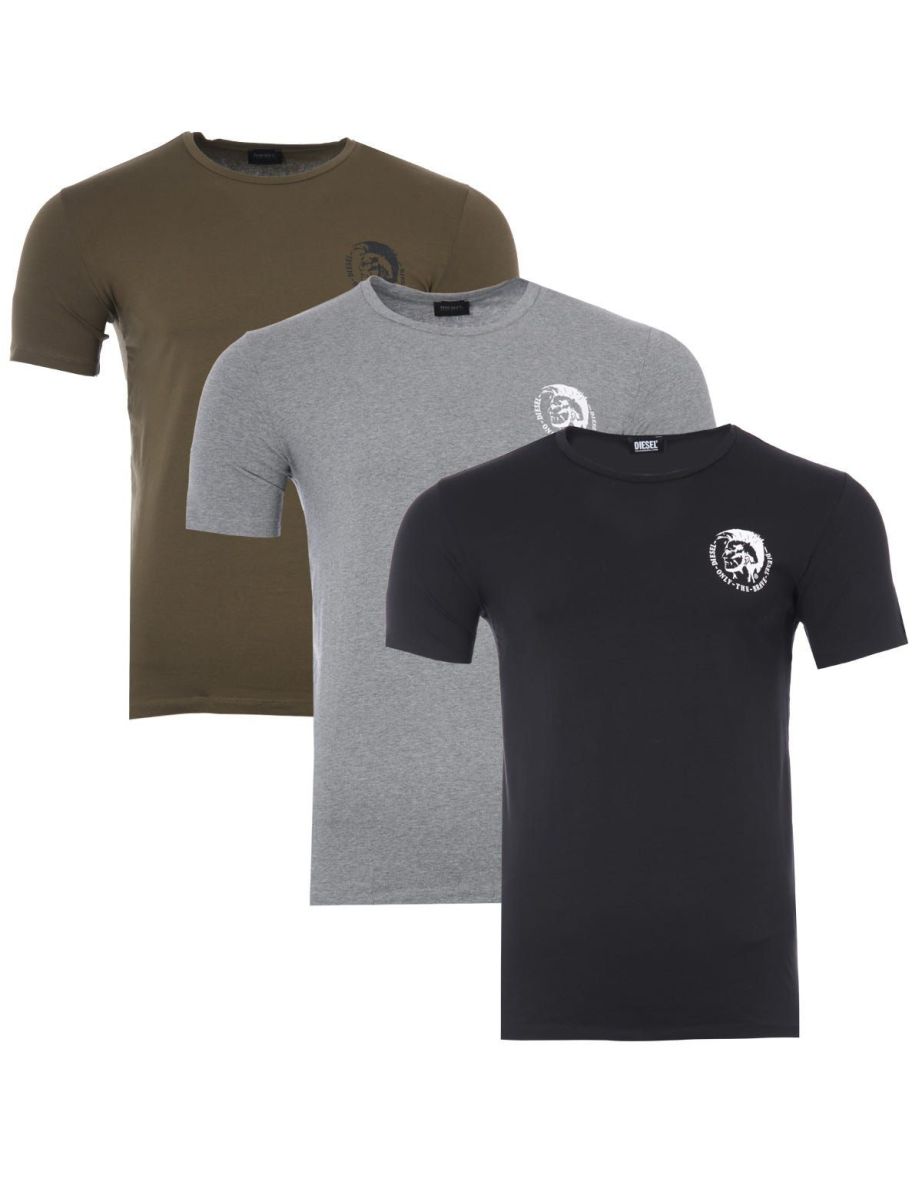 Men's Diesel 3 Pack Randal Basic Stretch Cotton T-Shirt in other