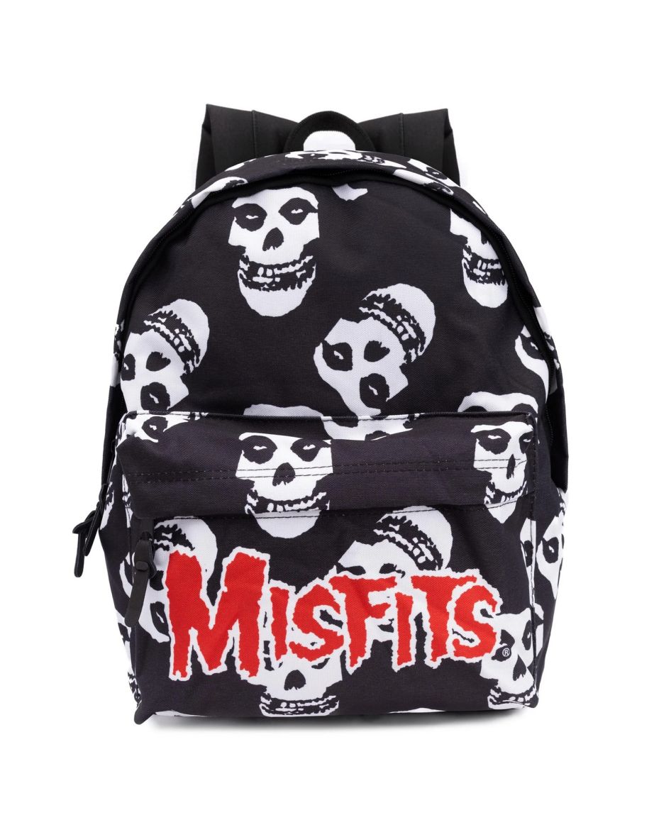 Misfits Skull Logo Backpack - Black/White/Red