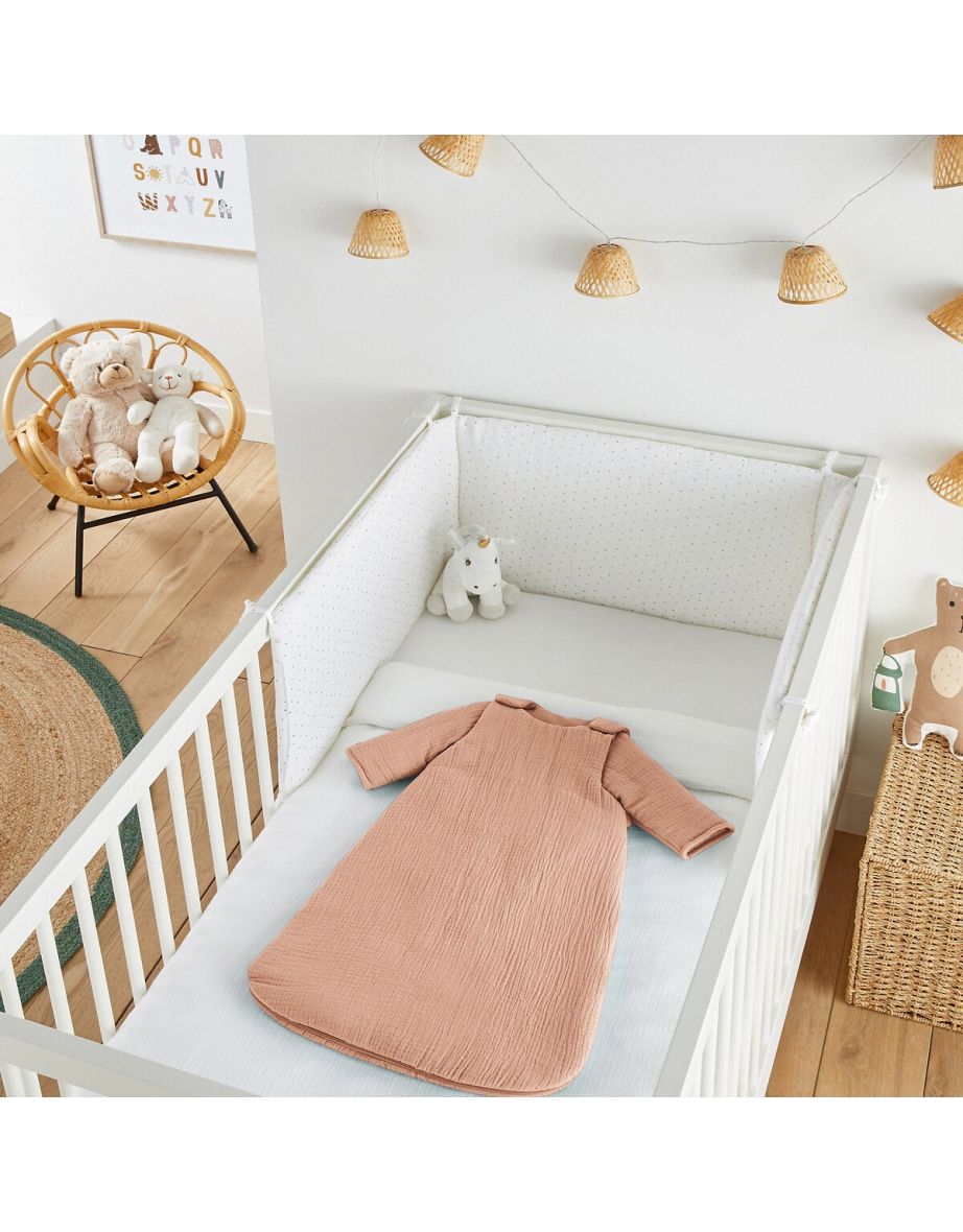 Cotton Muslin Sleep Bag with Removable Sleeves - 4
