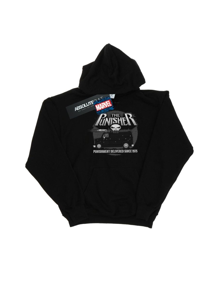 Marvel Mens The Punisher Battle Van Hoodie - Black - 1