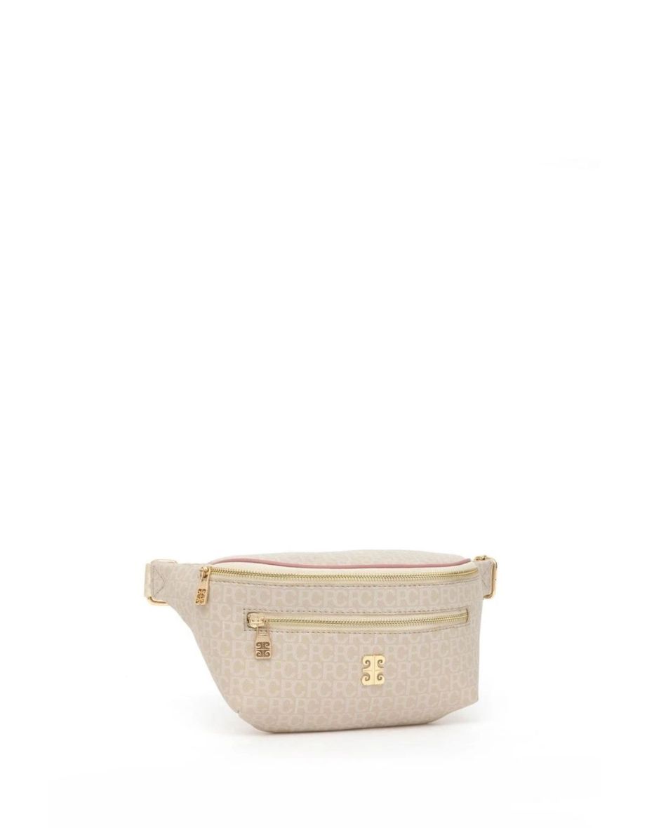 Small Alphabet Cream Women's Waist Bag - 3