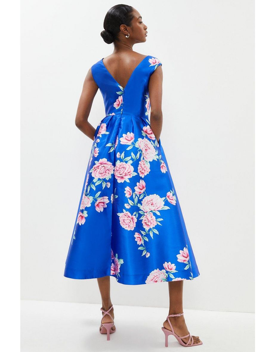 Structured Twill Midi Dress With Pockets - 2