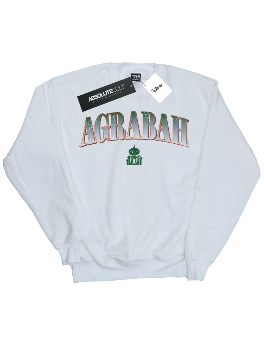 Disney Girls Aladdin Agrabah Collegiate Sweatshirt - White
