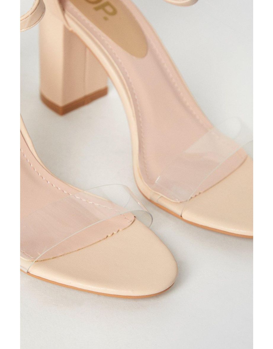 Madeline Vinyl High Block Heeled Sandals - 3