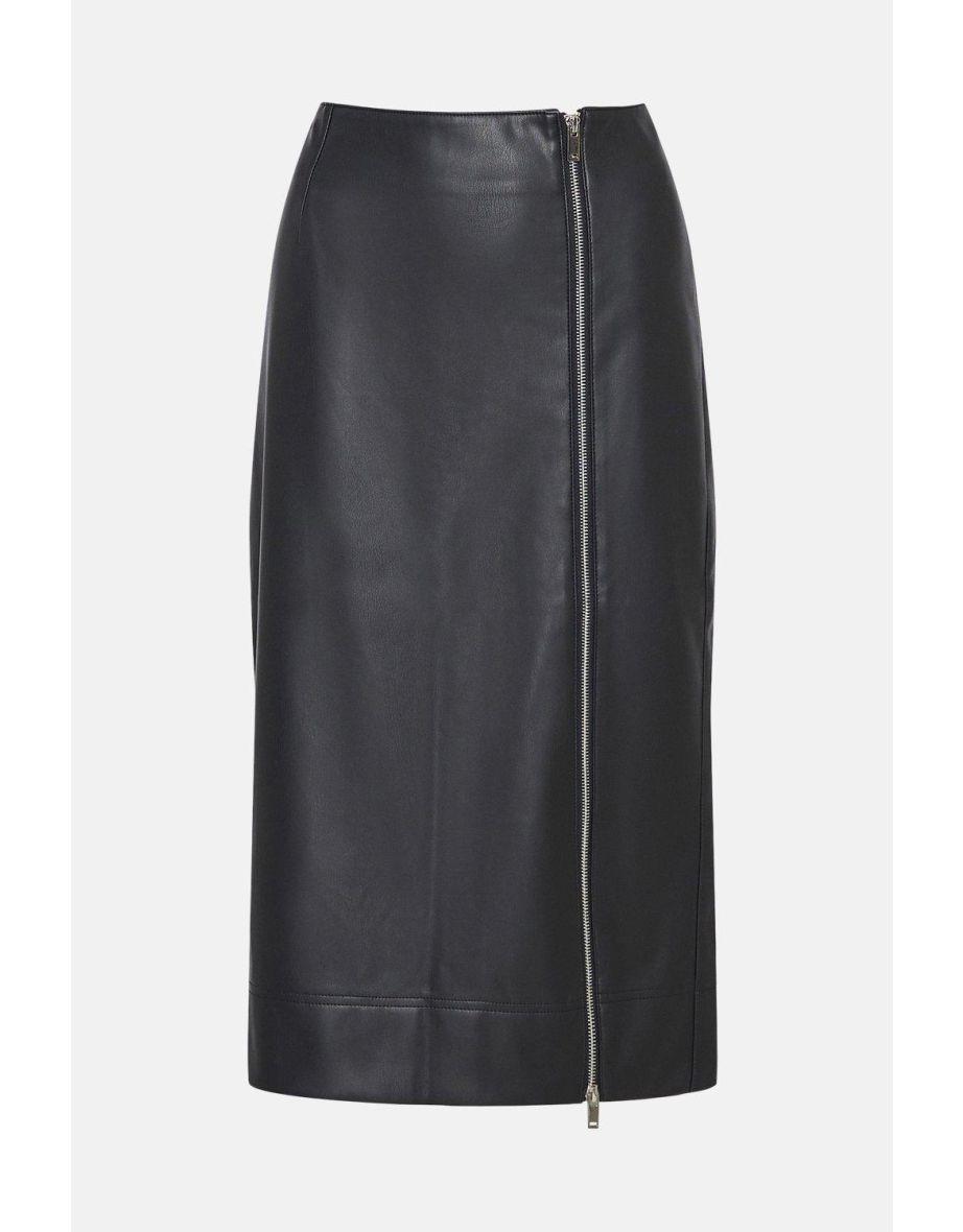Zip Detail Pencil Skirt - 3
