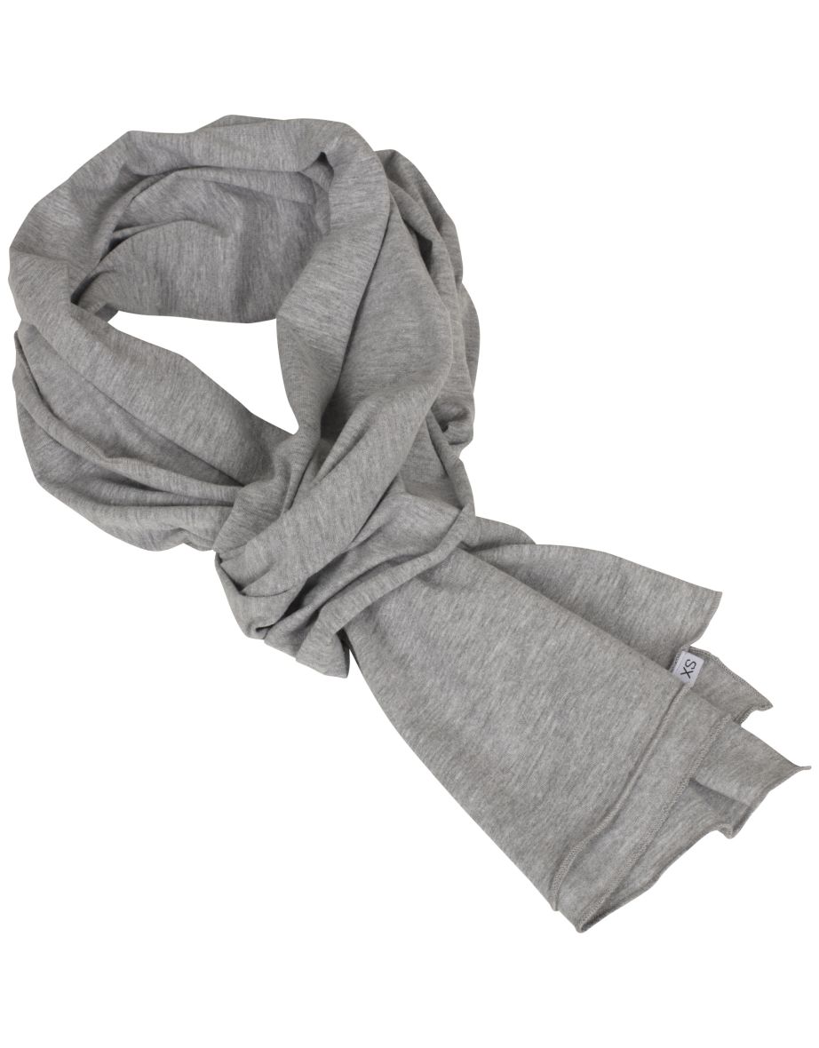 Adults Unisex Jersey Scarf - Heather Grey