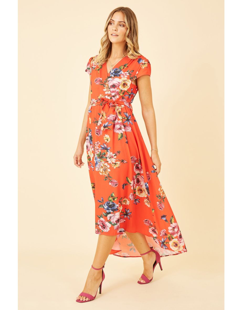 Mela london floral wrap dress hotsell